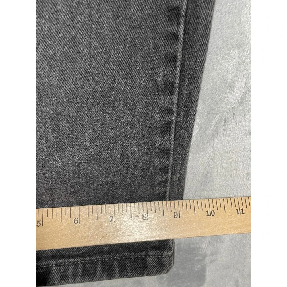 Levis 505 Regular Fit Jeans Mens 42x30 Faded Black Straight Leg Denim Vintage